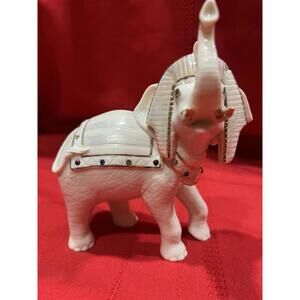 LENOX RARE JEWELED ELEPHANT OF THE NILES  PORCELAIN FIGURINE WITH CHINA JEWELS
